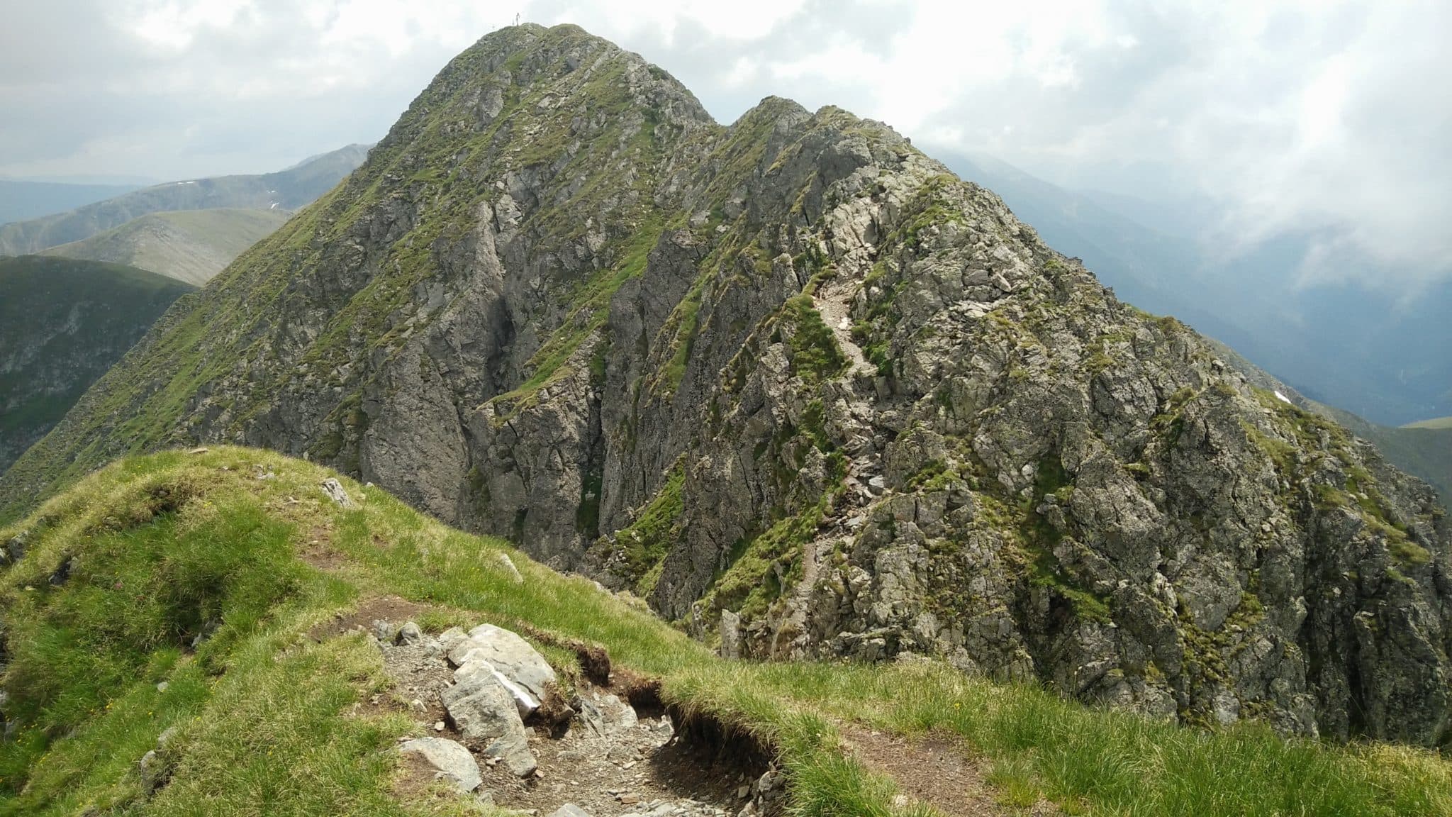 View from Moldoveanu Peak, the highest point in Romania at 2544 metres