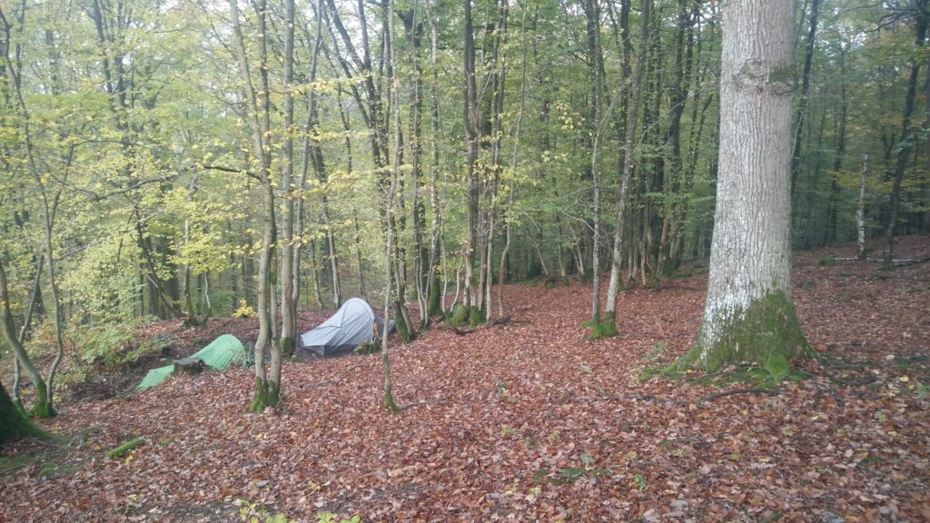 Wild camping in northern france